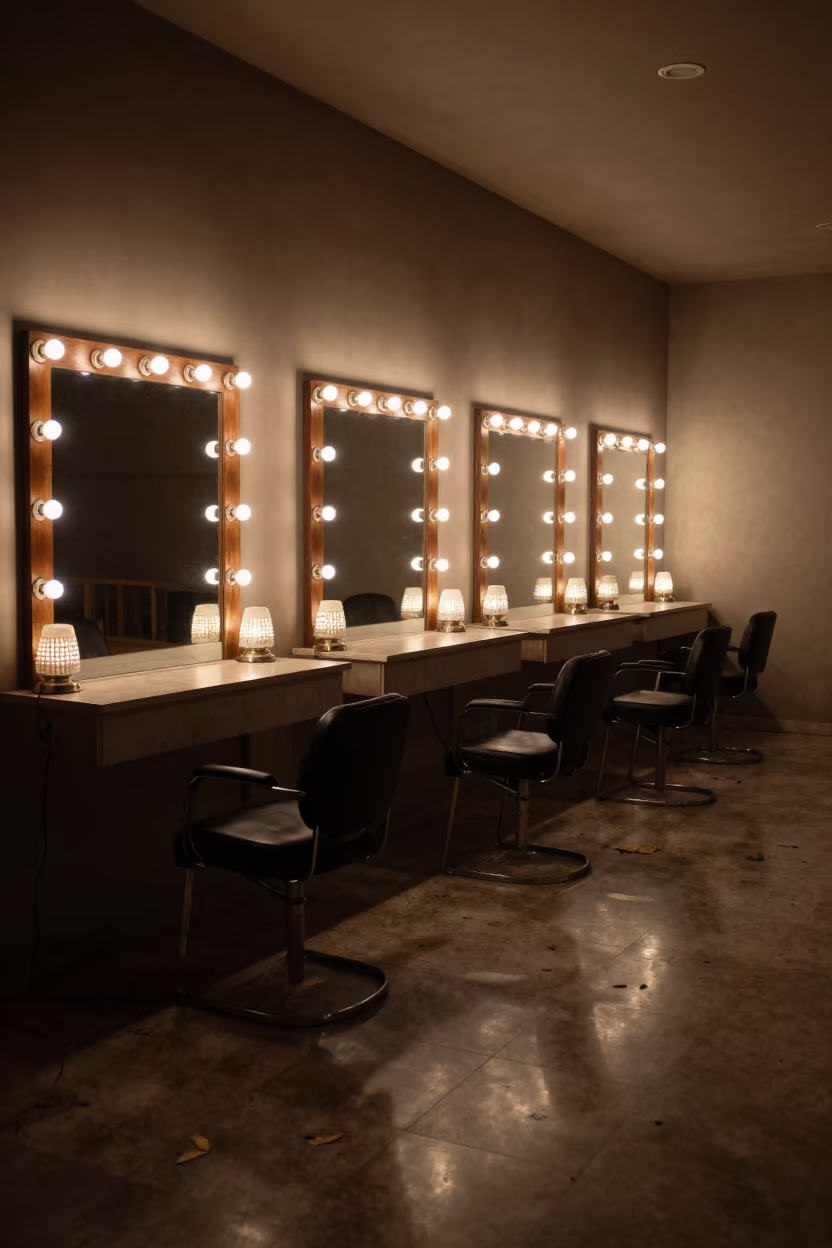 Predawn Gel Lamp Shelf in Latakia Salon in inside a salon row in Latakia