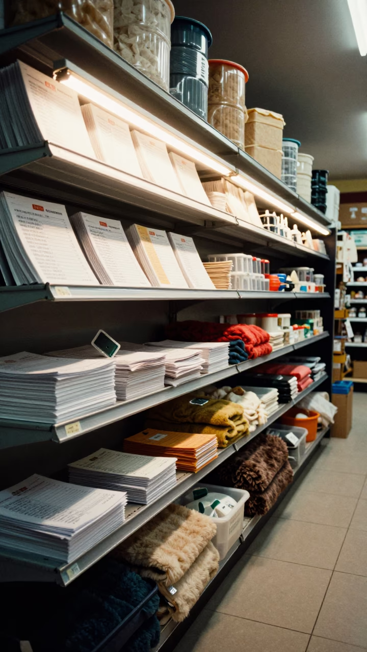 Predawn Kennel Report Cards in Kütahya Pet Store in inside a pet store aisle near Kütahya