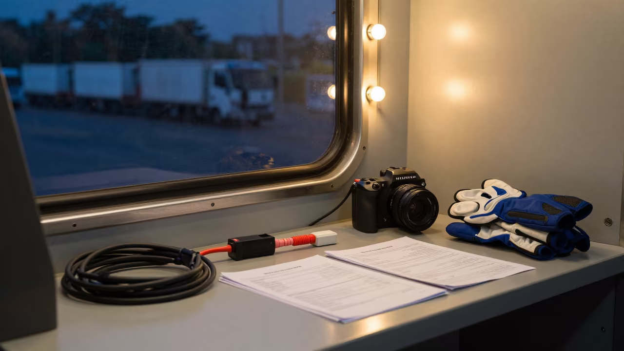 Predawn Reefer Check Station Mumbai Dispatch in inside a dispatch office above the dock in Mumbai