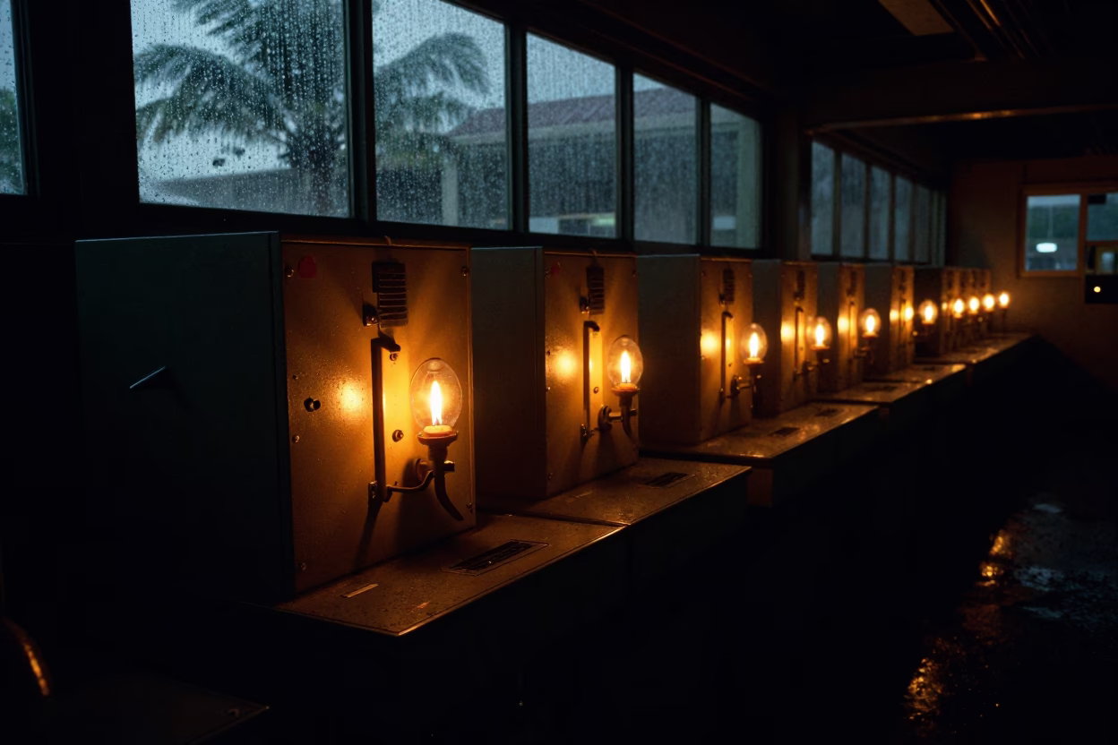 Predawn Relay Key Locker in Honolulu Cross-Dock in inside a cross-dock lane in Kaimuki, Honolulu