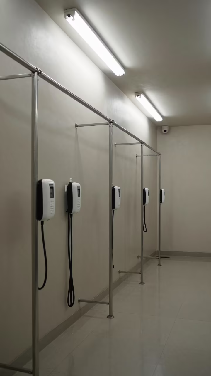 Predawn Retail Charging Rail in Fitting Room Corridor in inside a fitting room corridor in Acapulco de Juárez