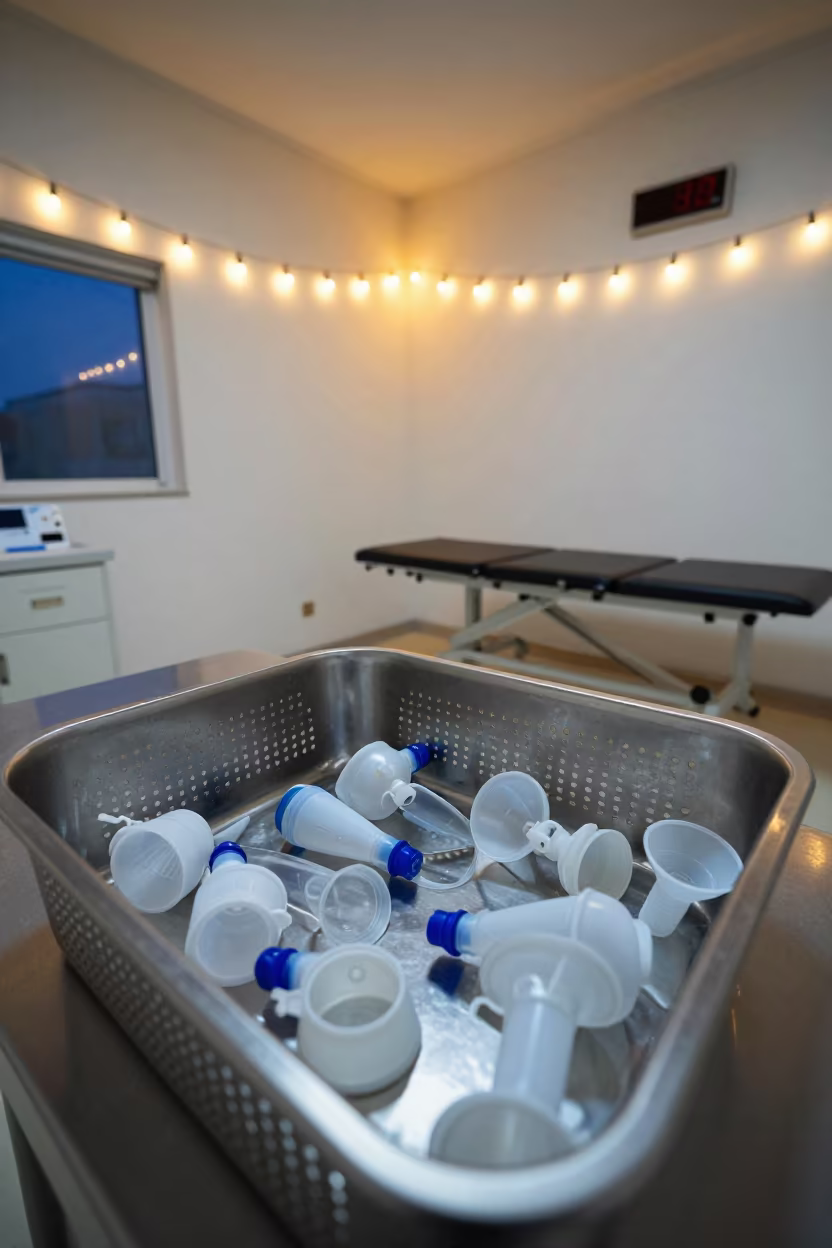 Predawn Spirometry Bin in Tianjin Clinic Room in inside a clinic exam room in Tianjin