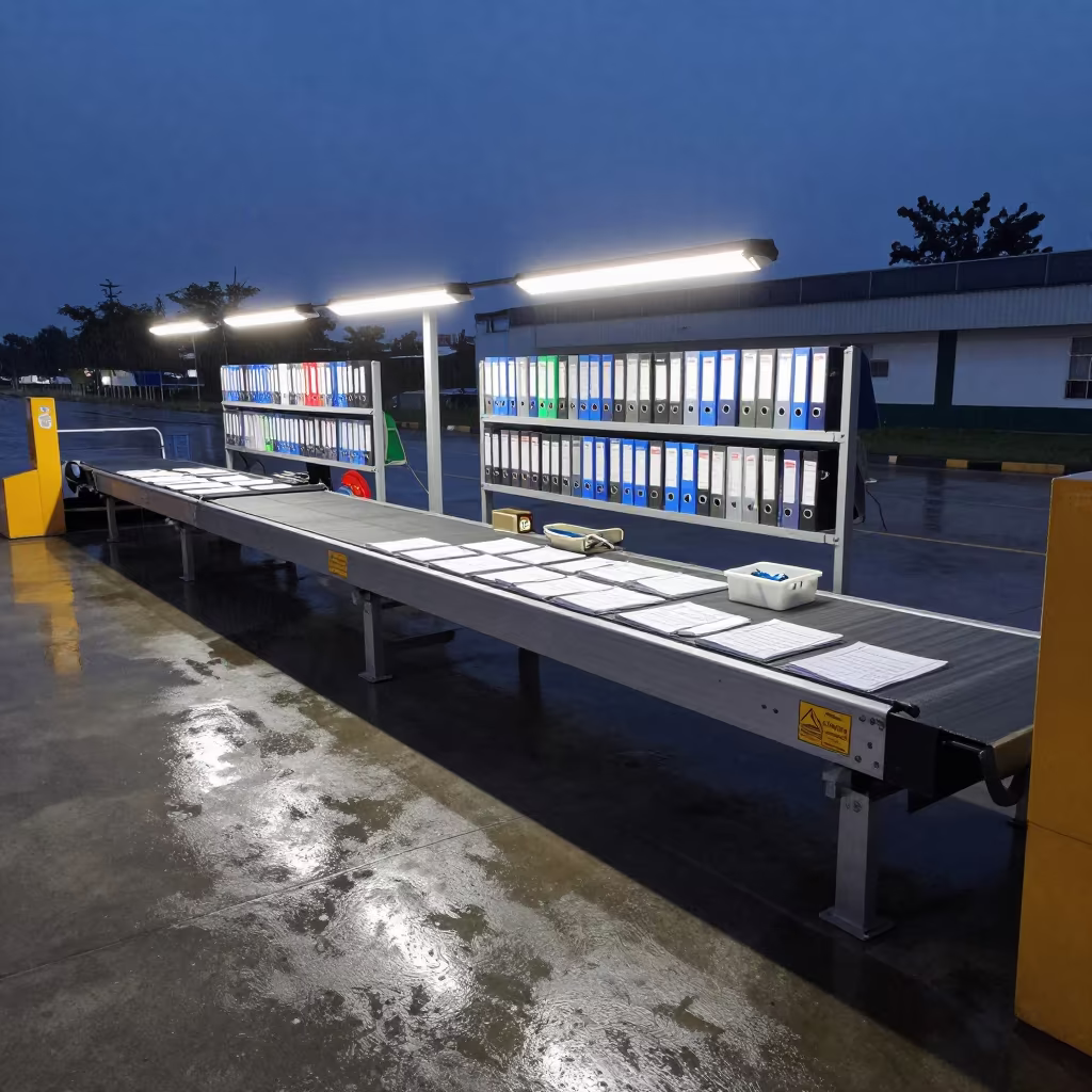 Predawn Toll Transponder Drawer in Kaduna Warehouse in inside a warehouse aisle in Kaduna