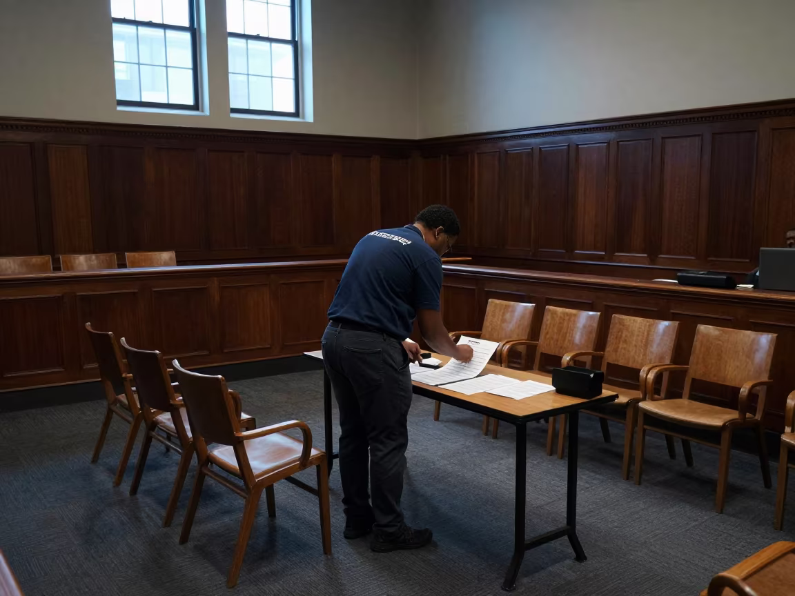 Predawn Voter Check-in Inside Hartford Council Chamber in inside a council chamber near Hartford