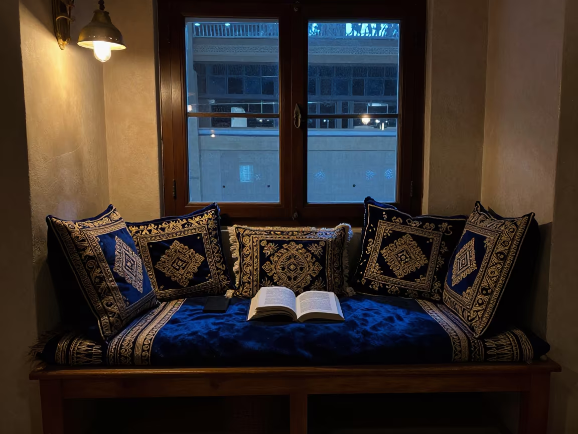 Predawn Window Seat Cushions Mecca in on a reading nook cushion in Mecca