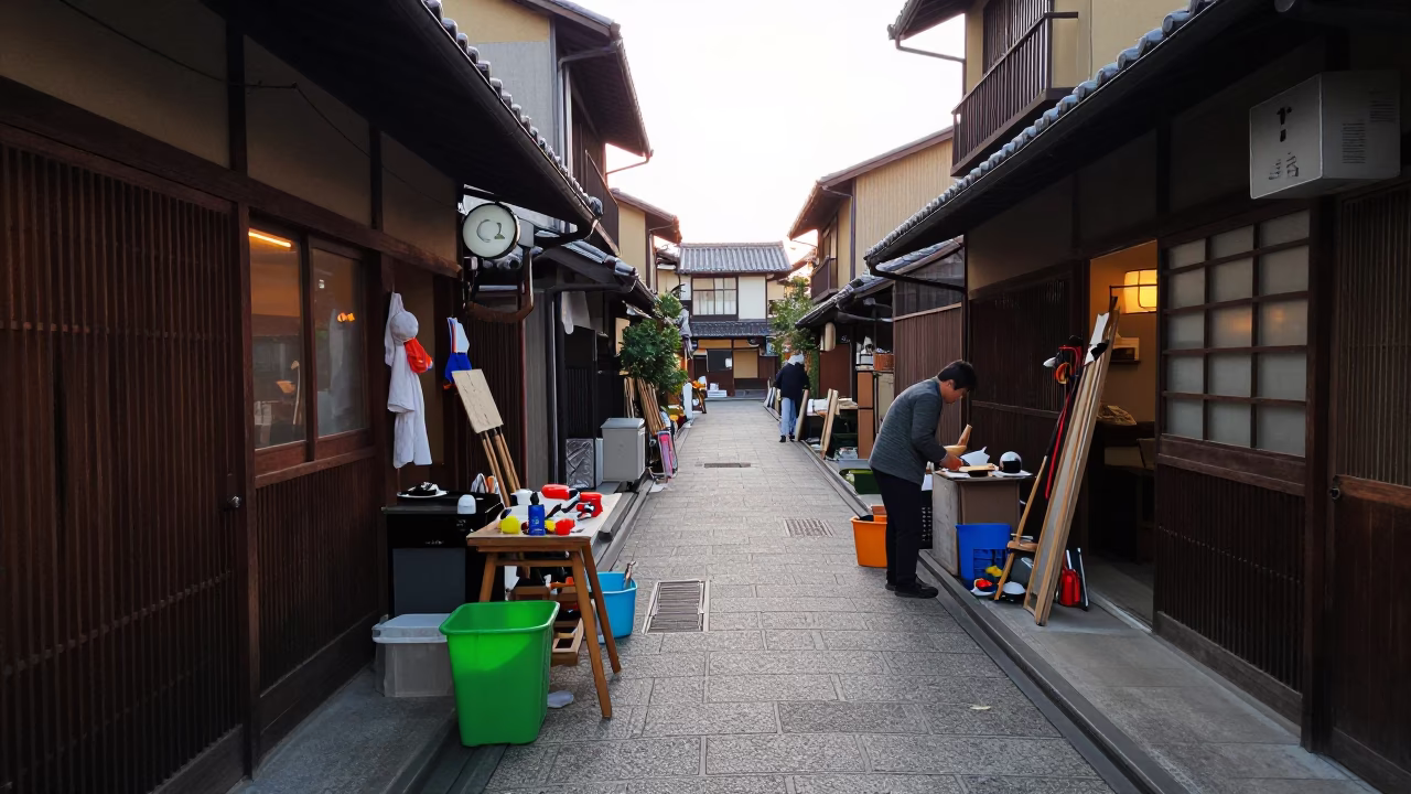 Prep Clutter in Kyoto in in Kyoto, Japan