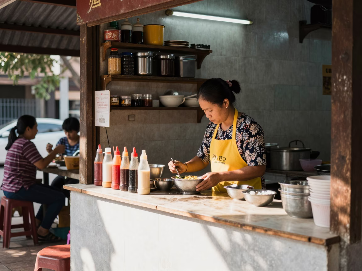 Prep Counter in Luang Prabang in in Luang Prabang, Laos