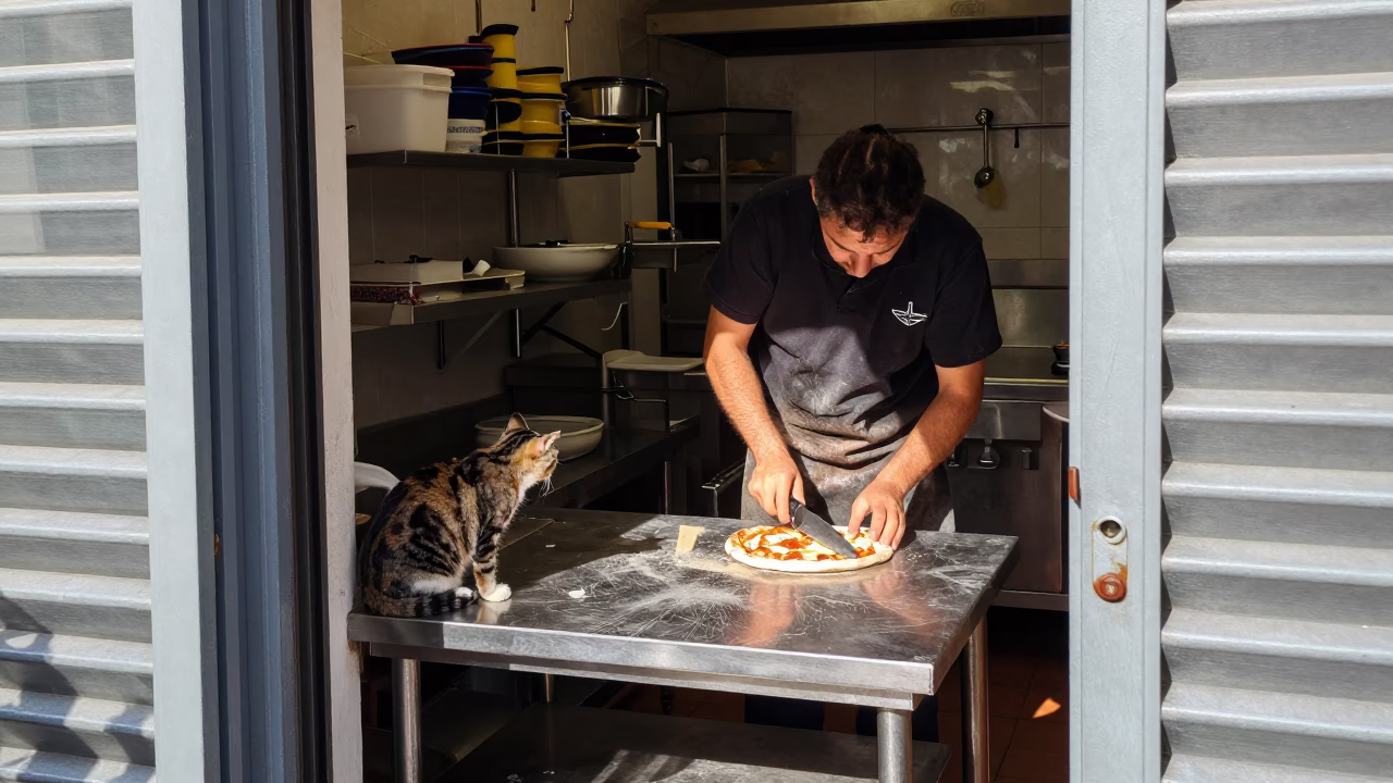 Prep Table in Naples in in Naples, Italy