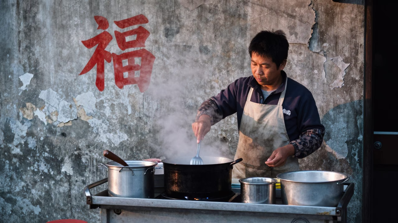 Preparing Breakfast at Sunrise Light in Kaohsiung in in Kaohsiung, Taiwan