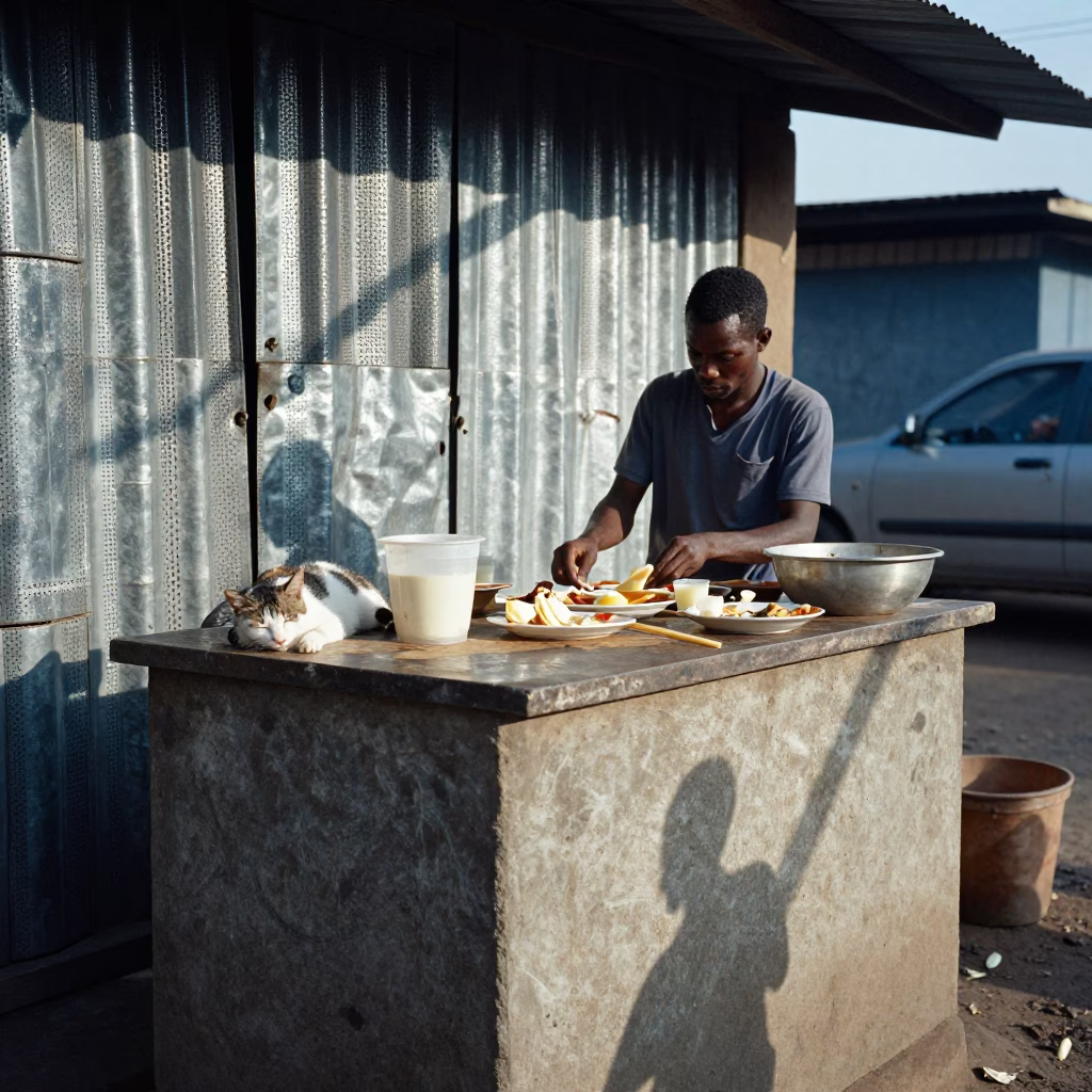 Preparing Breakfast in Accra in in Accra, Ghana