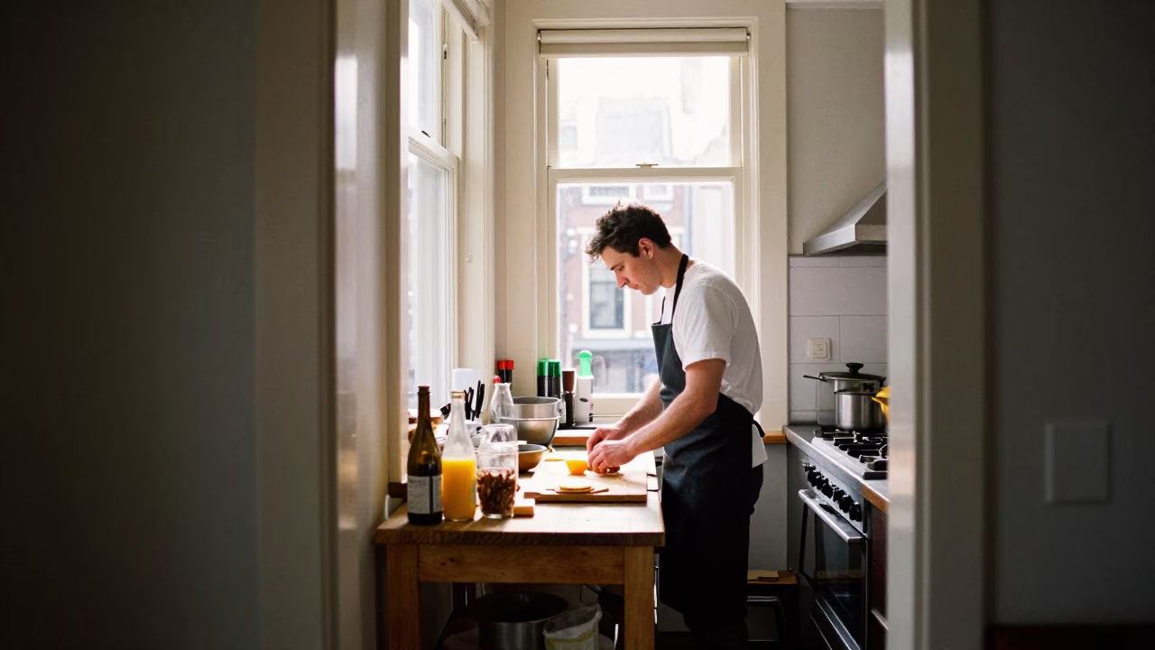 Preparing Breakfast in Amsterdam in in Amsterdam, Netherlands