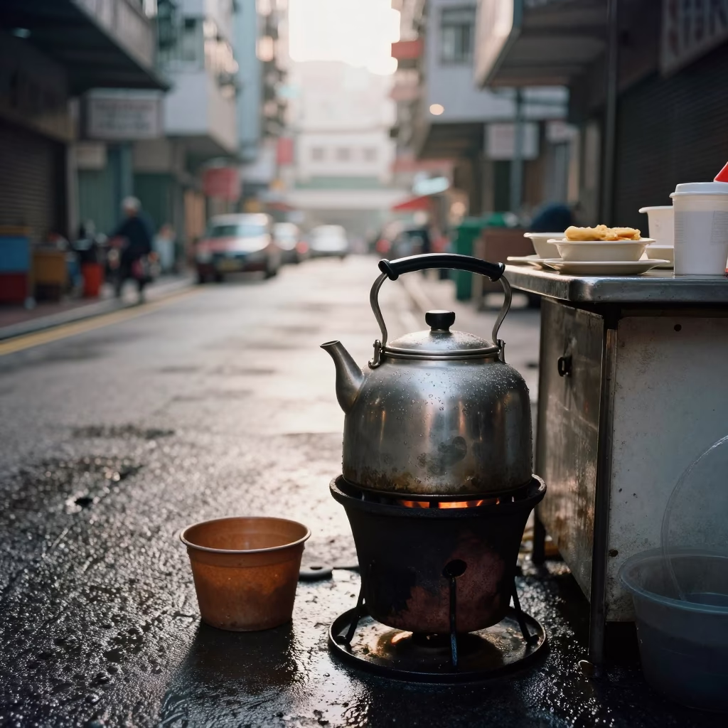 Preparing Breakfast in Hong Kong in in Hong Kong, Hong Kong