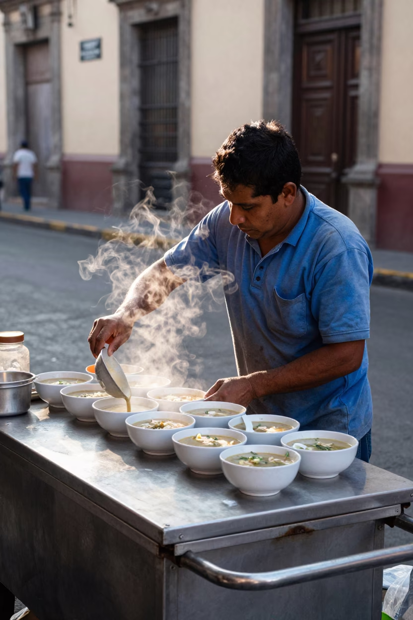 Preparing Breakfast in Mexico City in in Mexico City, Mexico