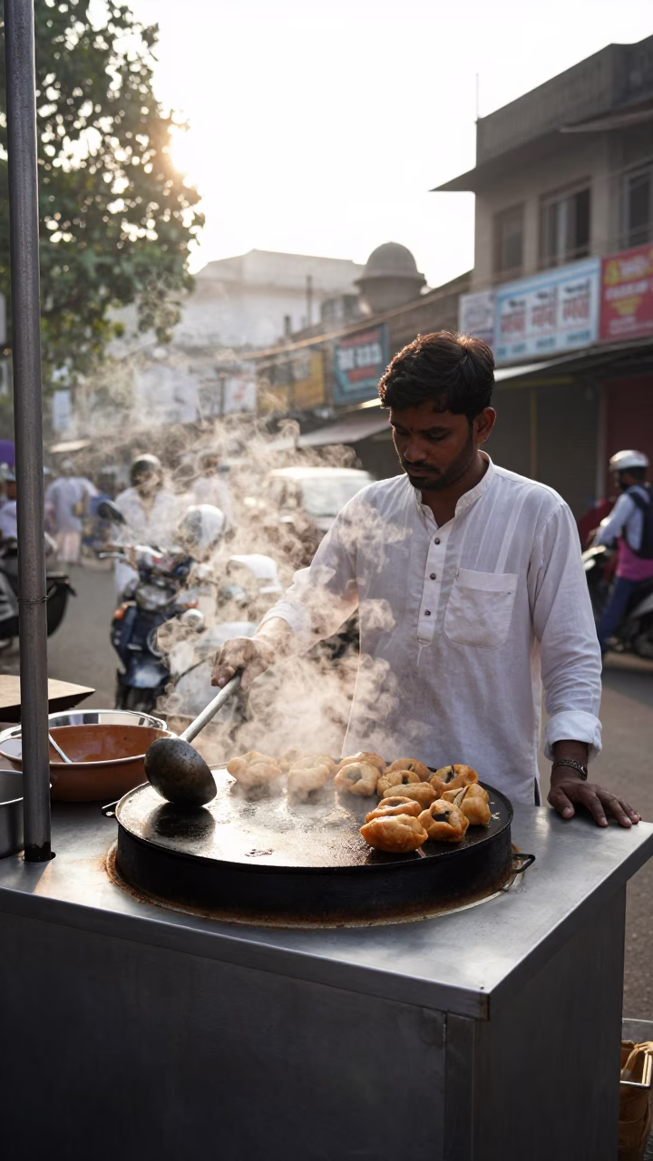 Preparing Breakfast in Mumbai in in Mumbai, India