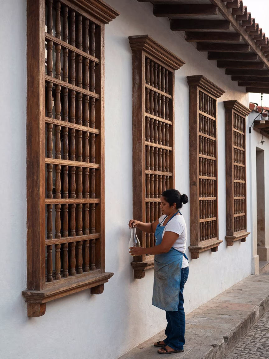 Preparing Carafe in Cartagena in in Cartagena, Colombia
