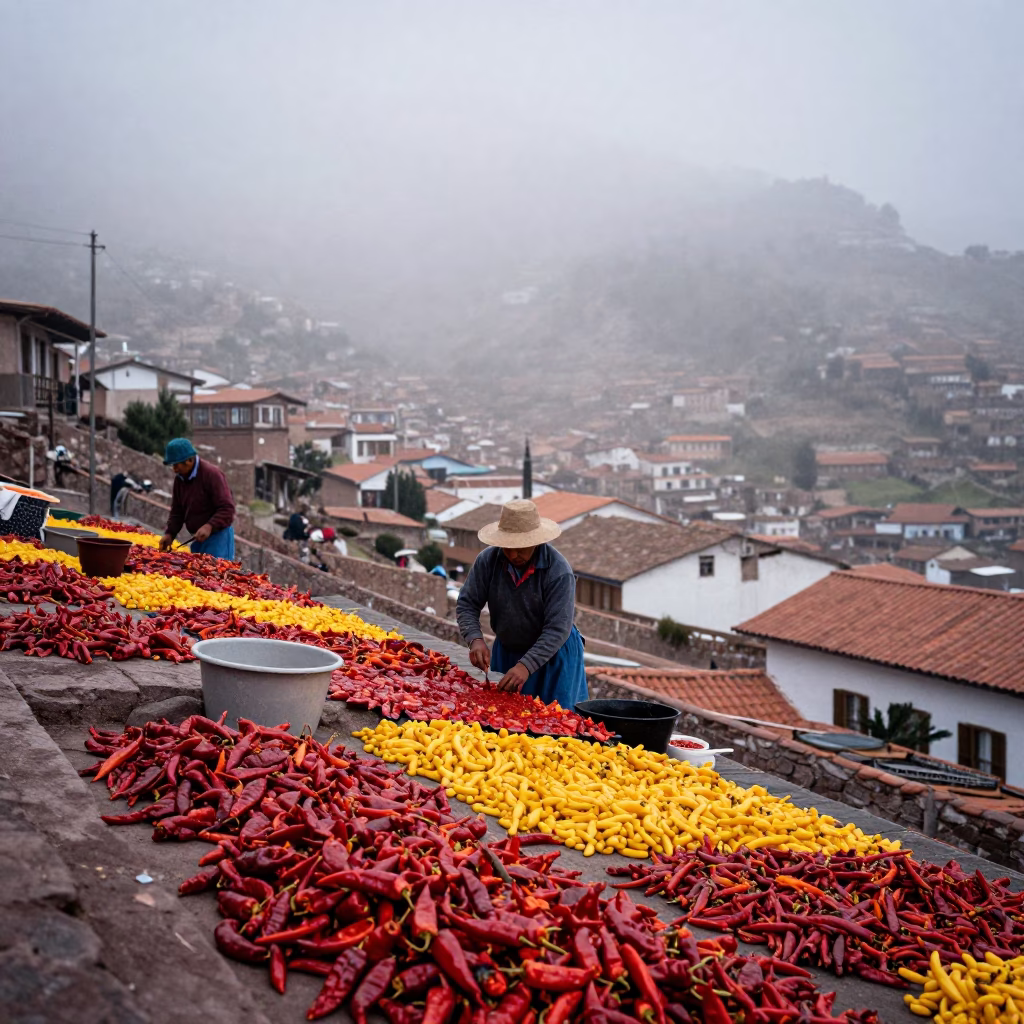 Preparing Chuño in La Paz in in La Paz, Bolivia