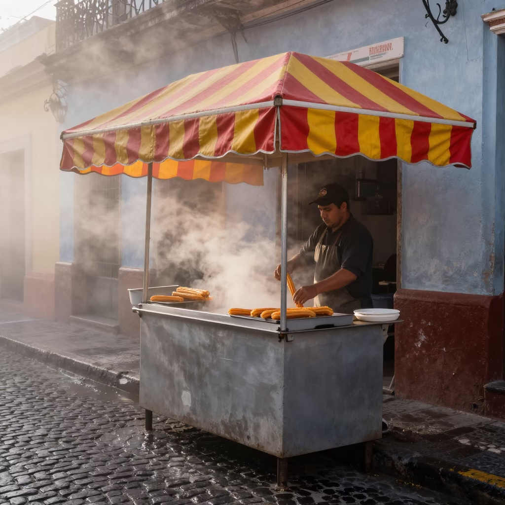 Preparing Churros in Buenos Aires in in Buenos Aires, Argentina