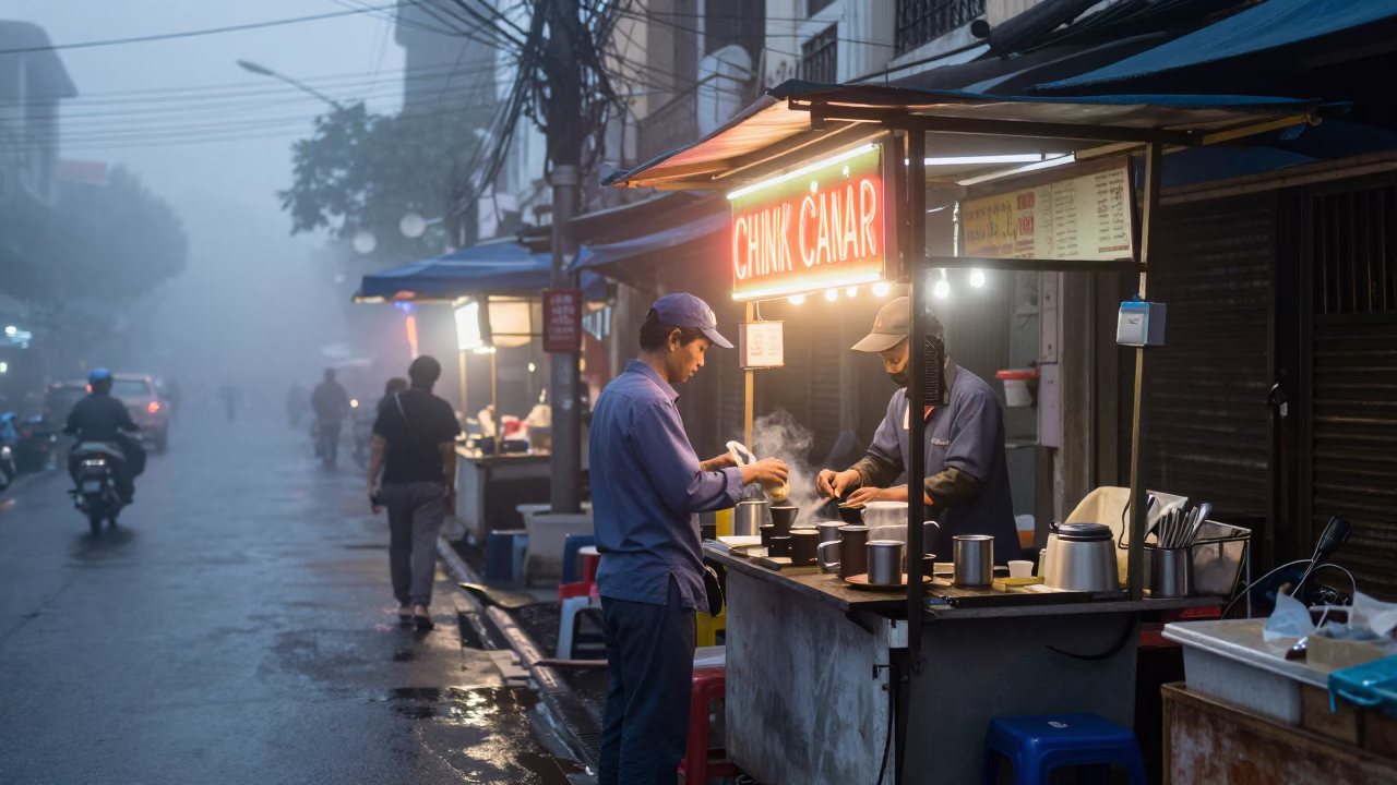 Preparing Coffee in Ho Chi Minh City in in Ho Chi Minh City, Vietnam