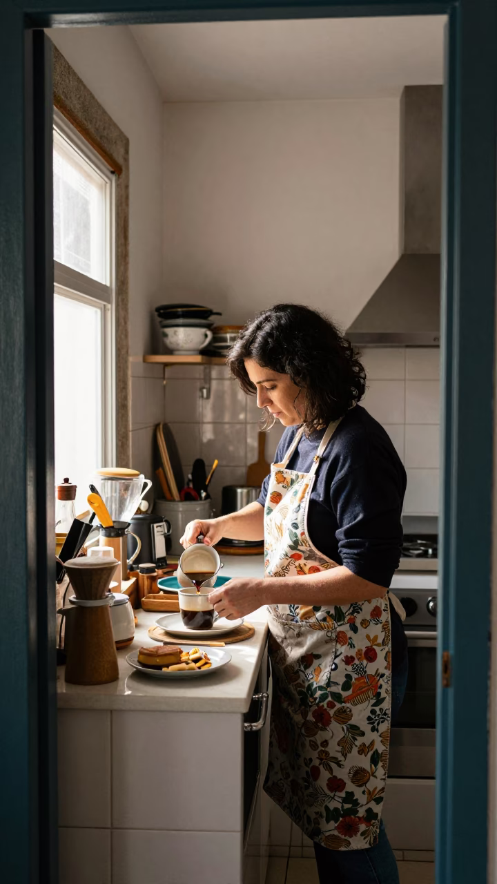 Preparing Coffee in Porto in in Porto, Portugal