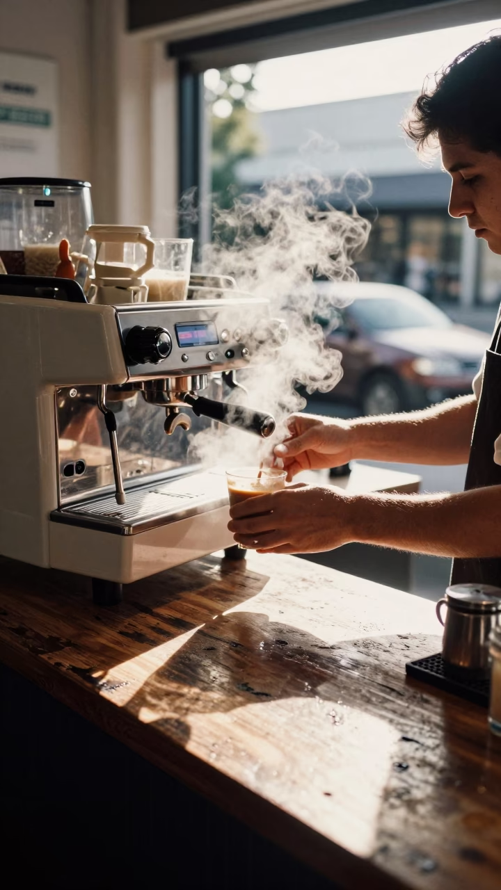 Preparing Coffee in Sydney in in Sydney, New South Wales, Australia