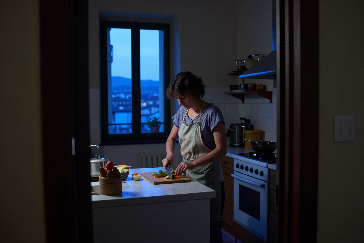 Preparing Dinner in Florence in in Florence, Italy