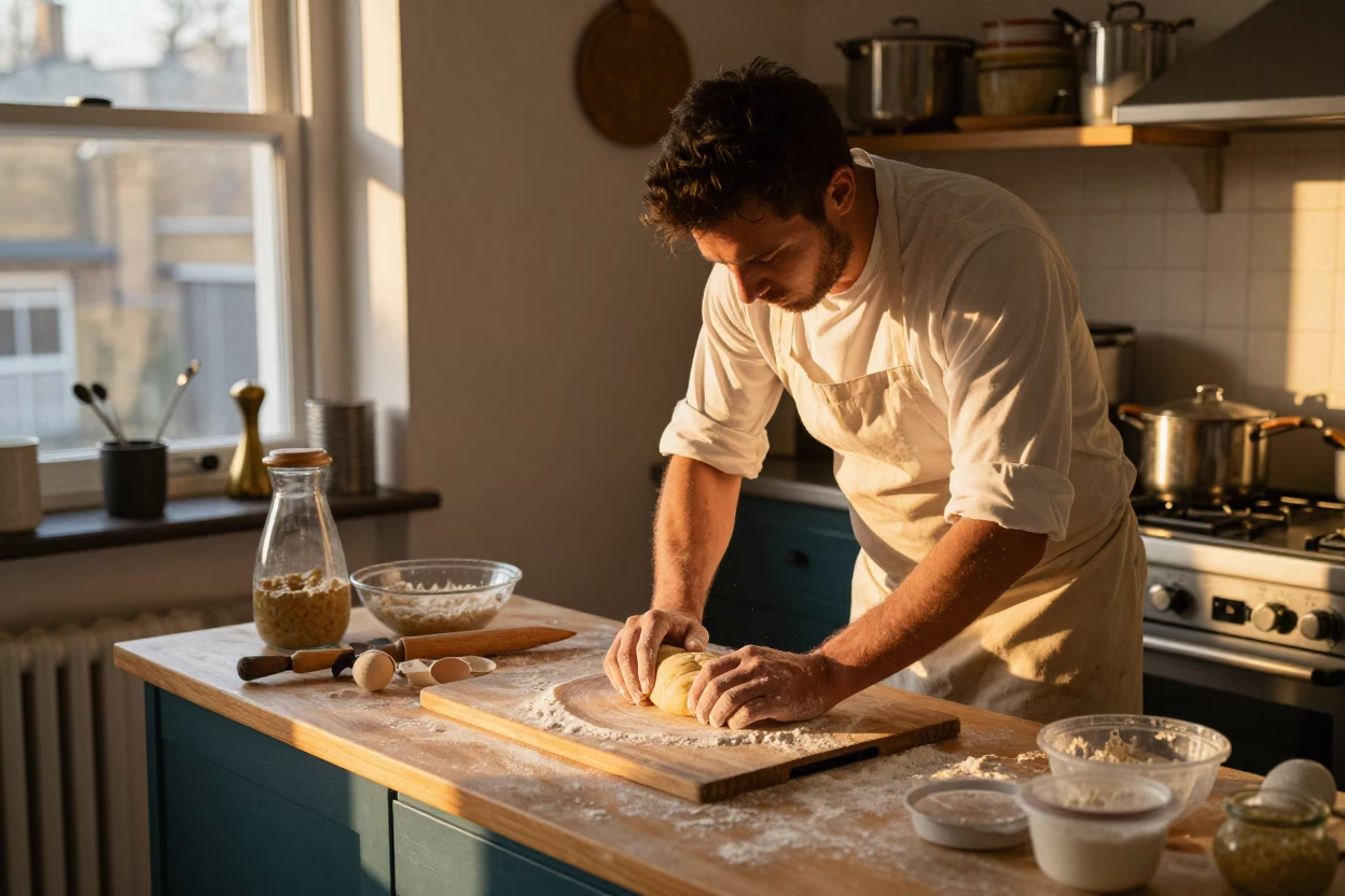 Preparing Dough in London in in London, United Kingdom
