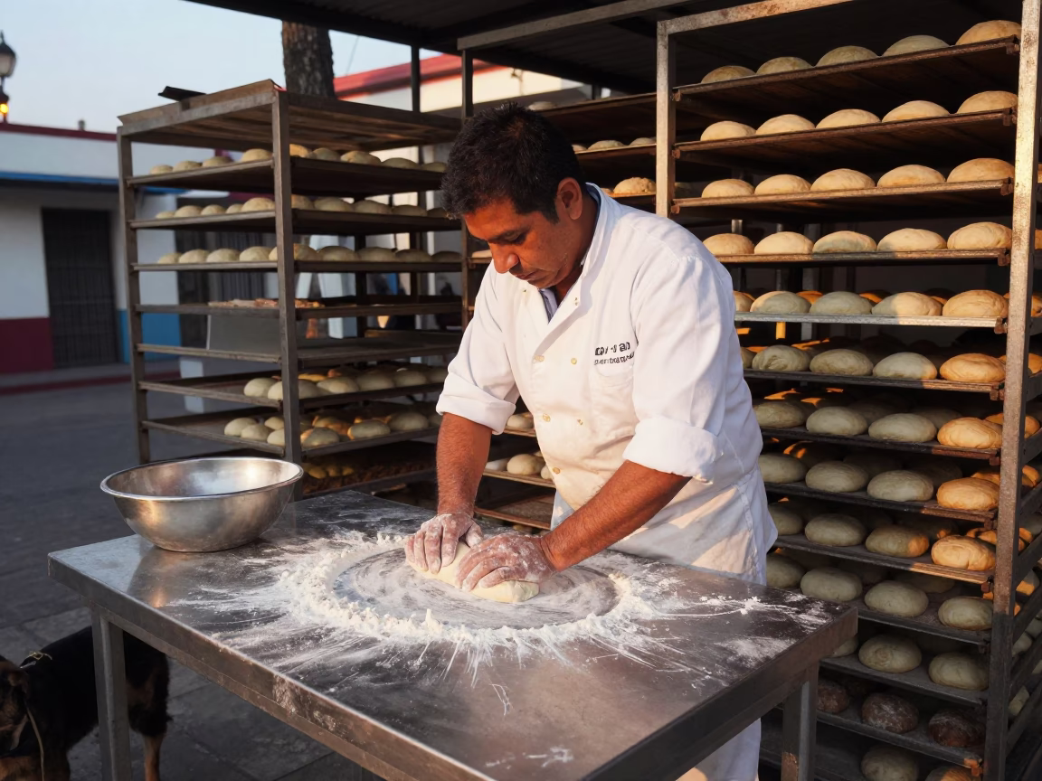 Preparing Dough in Mexico City in in Mexico City, Mexico