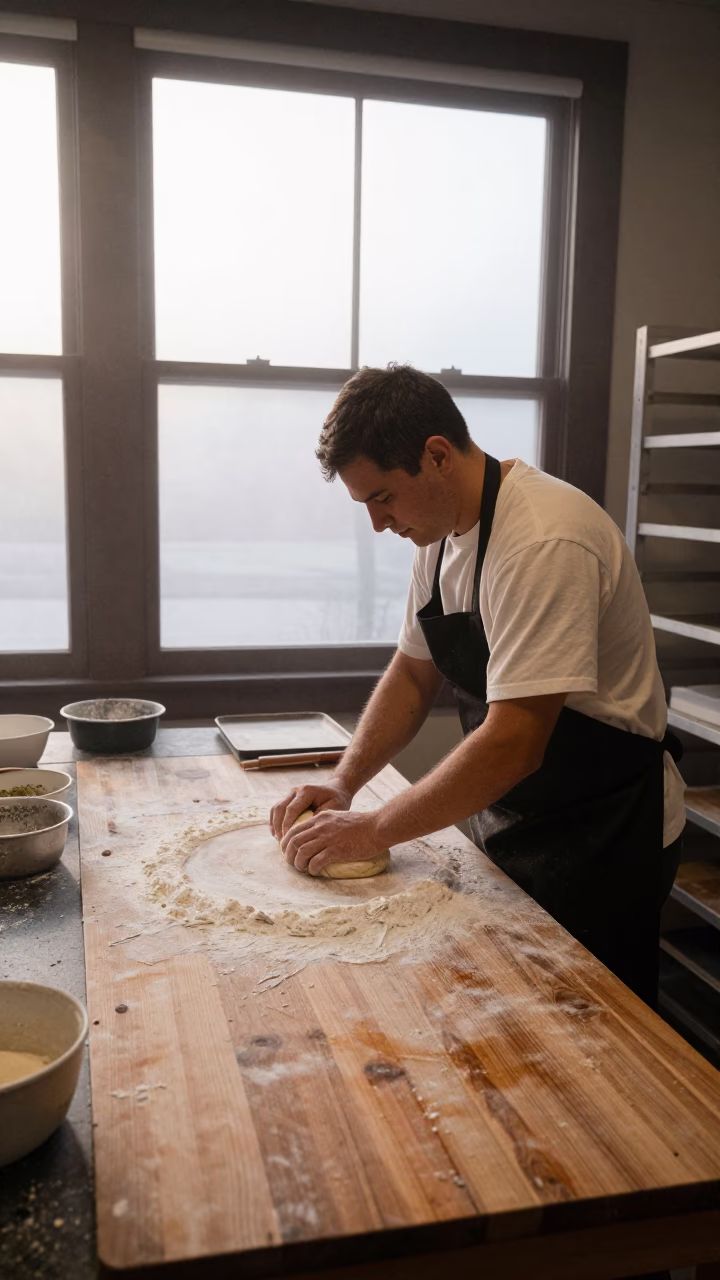 Preparing Dough in Philadelphia in in Philadelphia, Pennsylvania, United States