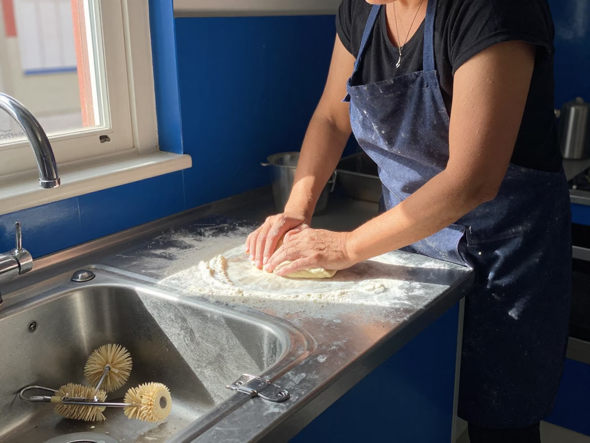 Preparing Dough in Porto in in Porto, Portugal