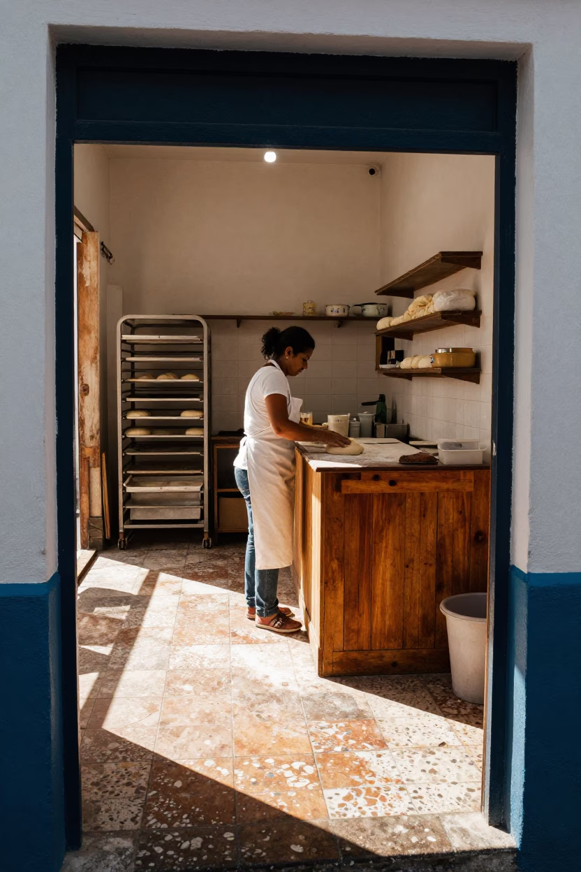 Preparing Dough in Salvador in in Salvador, Brazil