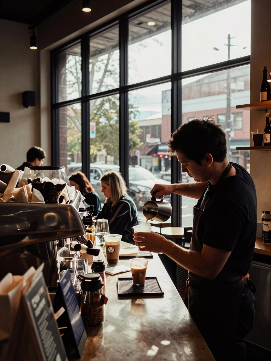 Preparing Drink in Portland in in Portland, Oregon, United States