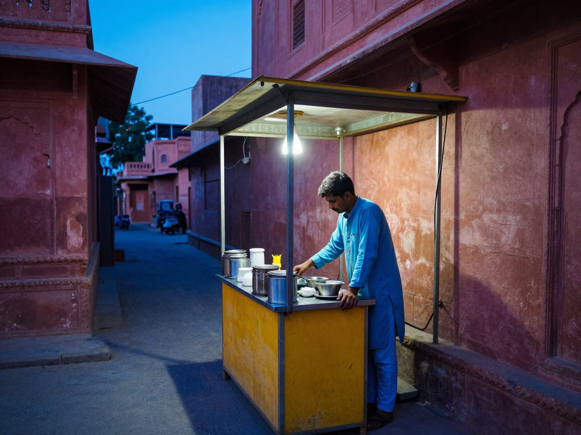 Preparing Drinks in Jaipur in in Jaipur, India