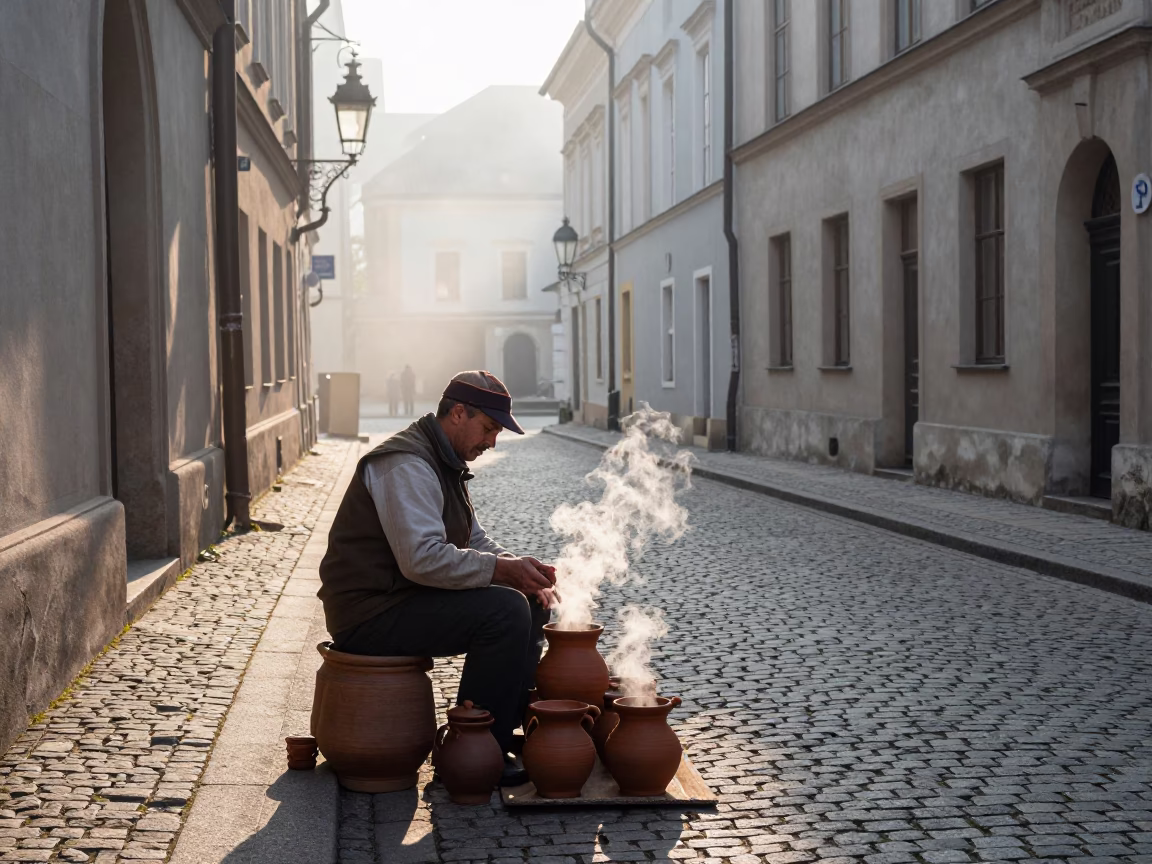 Preparing Drinks in Krakow in in Krakow, Poland