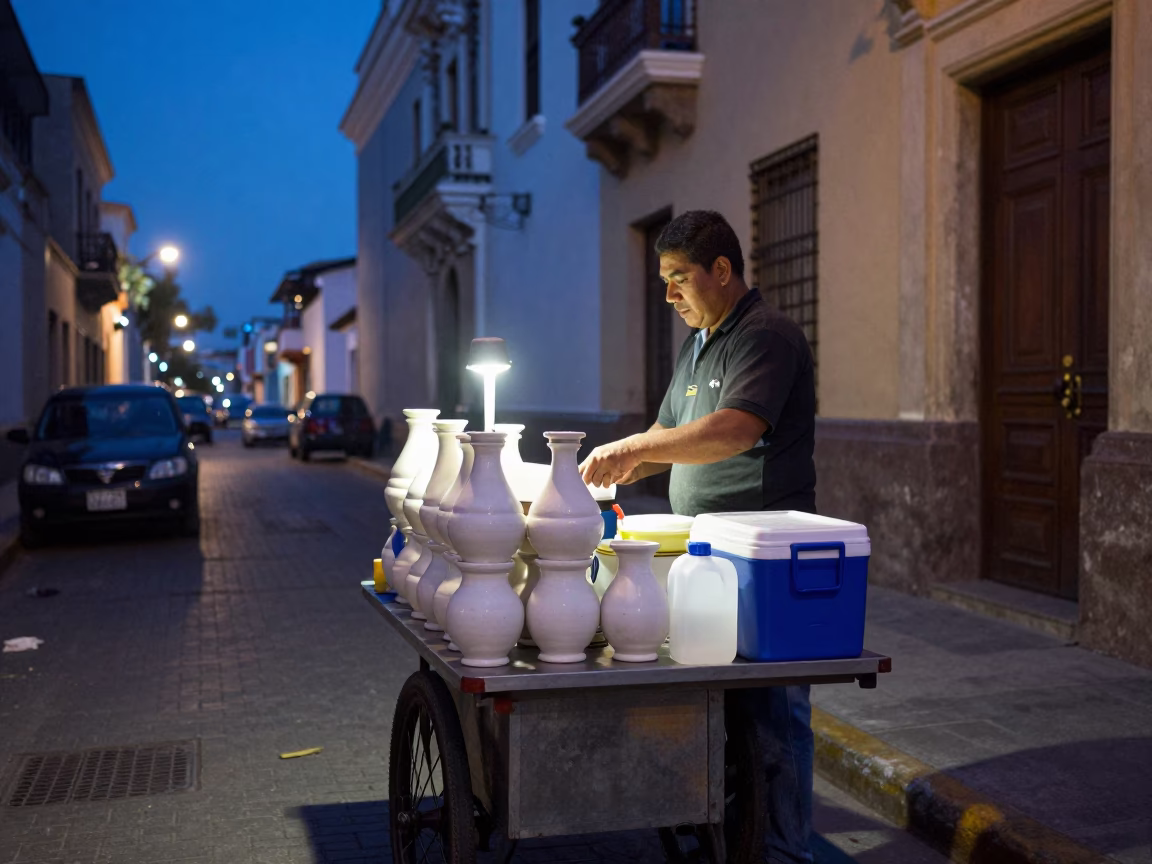 Preparing Drinks in Lima in in Lima, Peru