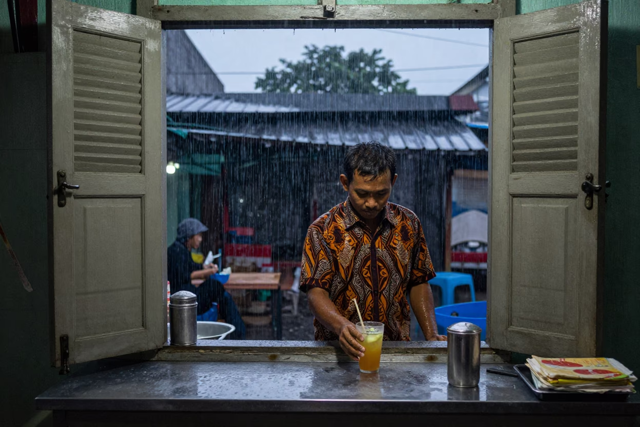 Preparing Drinks in Surabaya in in Surabaya, Indonesia
