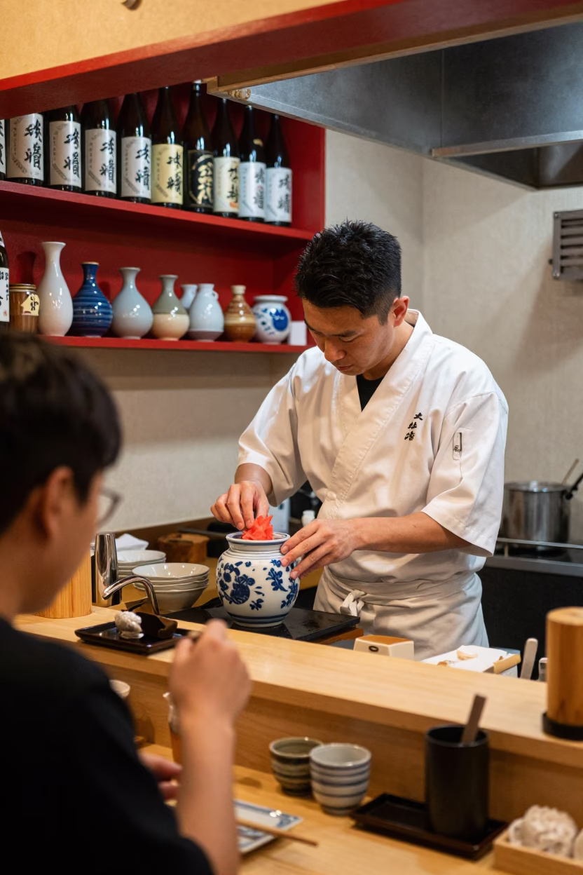 Preparing Drinks in Tokyo in in Tokyo, Japan
