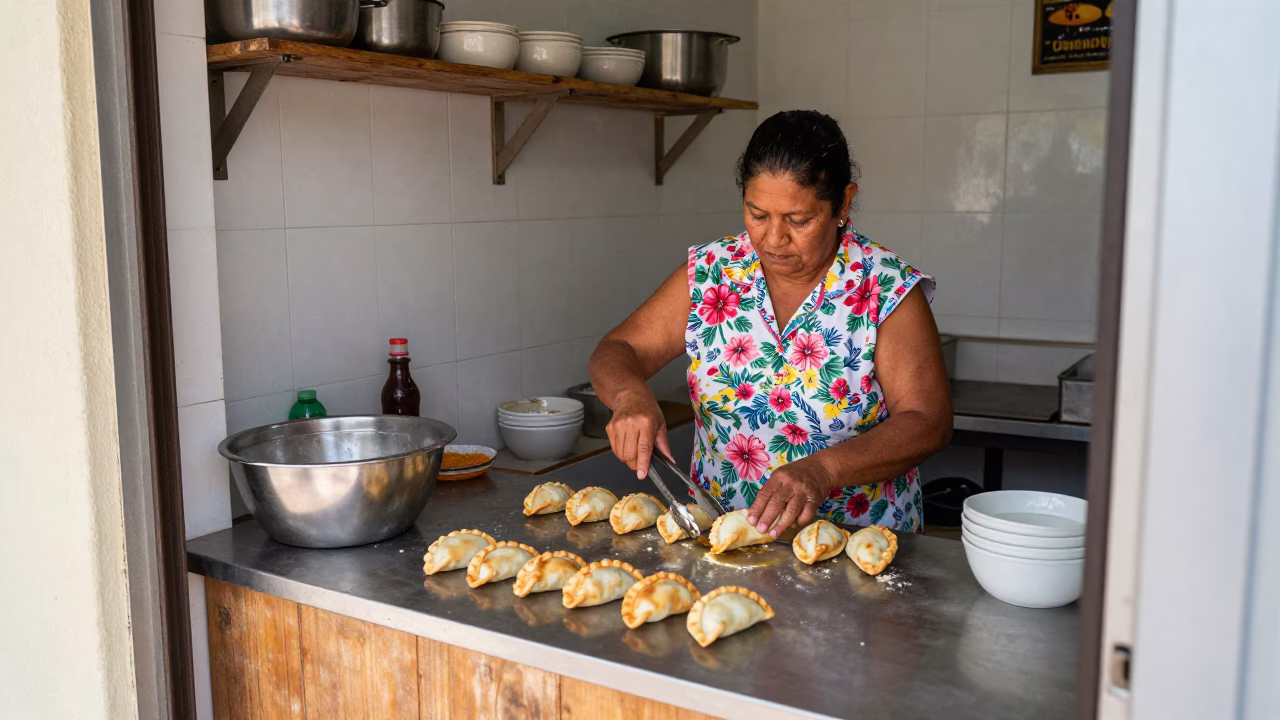Preparing Empanadas in Miami in in Miami, Florida, United States