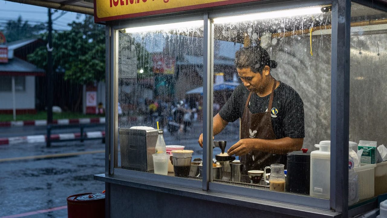 Preparing Espresso in Phuket in in Phuket, Thailand