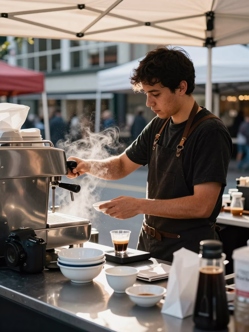 Preparing Espresso in Seattle in in Seattle, Washington, United States