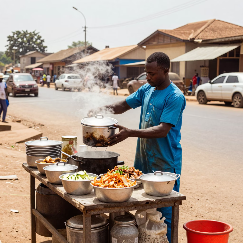 Preparing Food in Accra in in Accra, Ghana