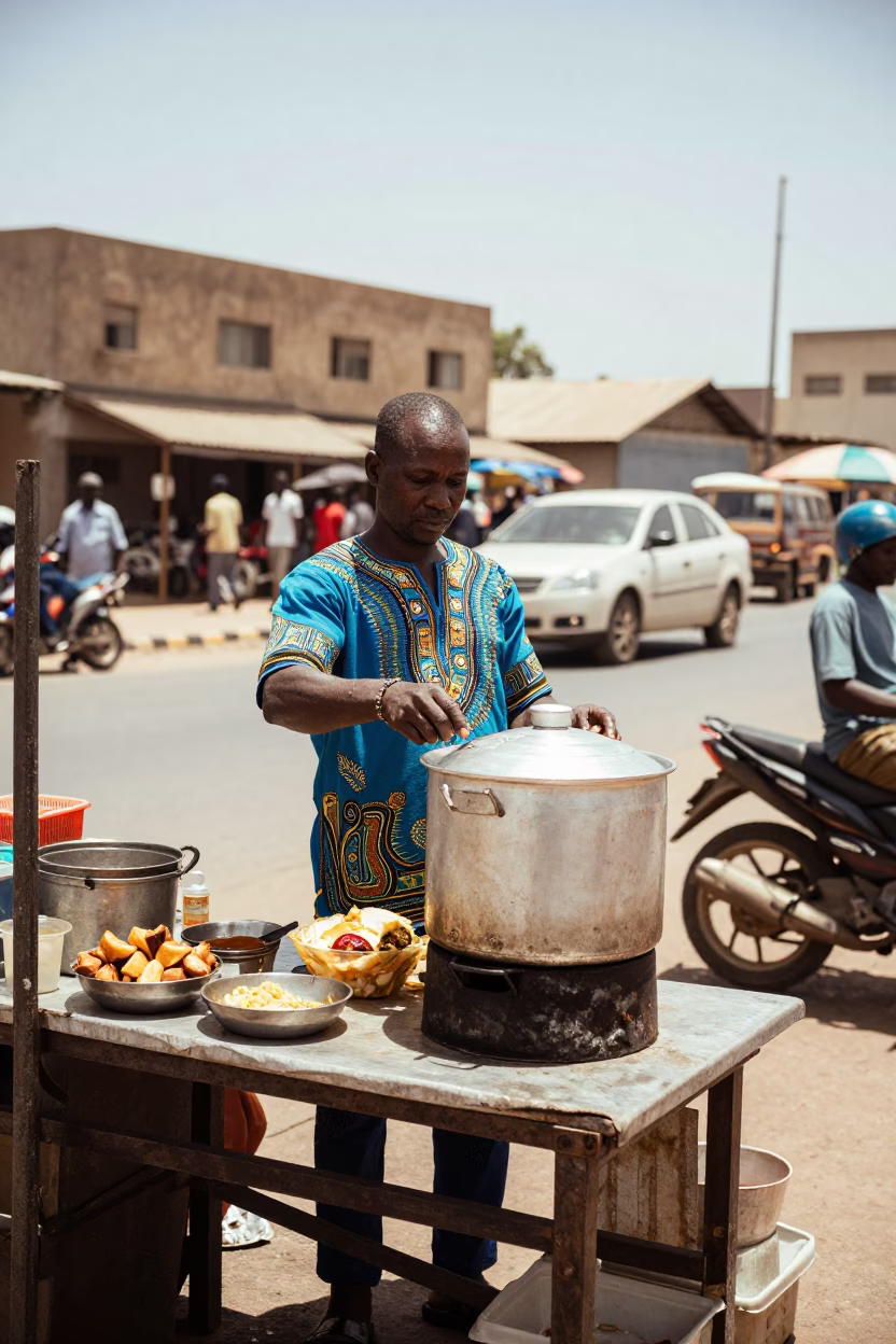Preparing Food in Dakar in in Dakar, Senegal