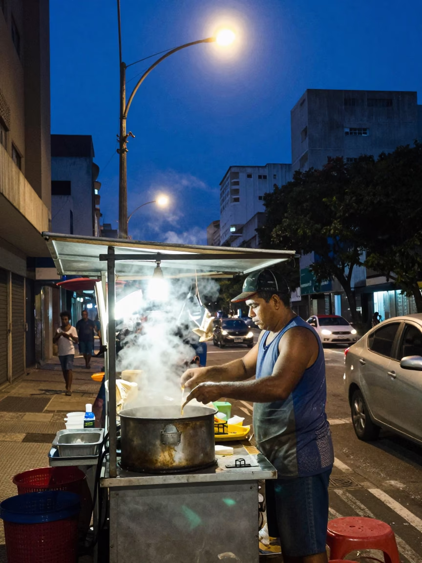 Preparing Food in São Paulo in in São Paulo, Brazil