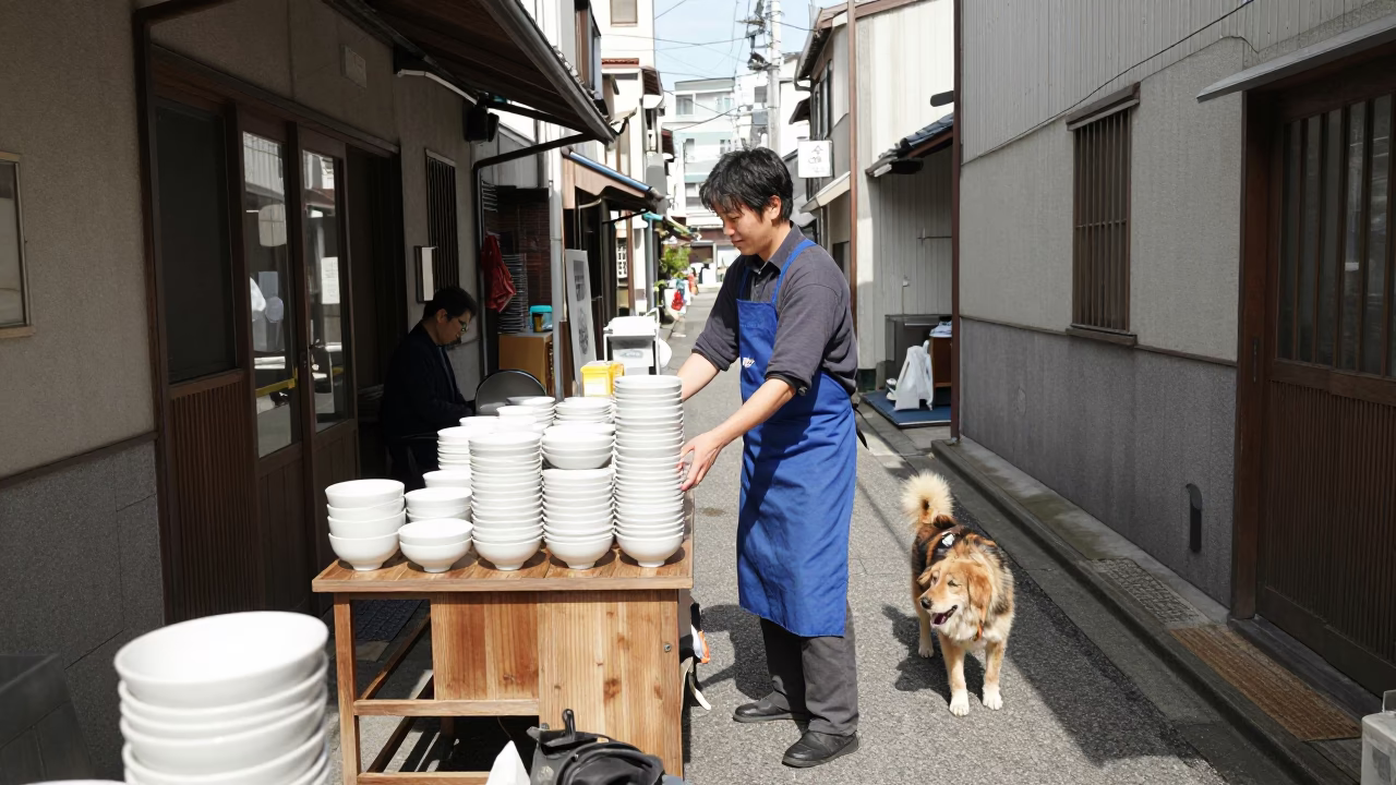 Preparing Food in Sapporo in in Sapporo, Japan