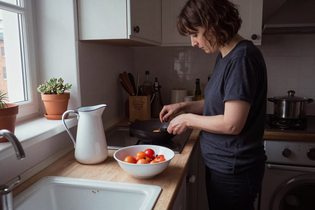 Preparing Food in Stockholm in in Stockholm, Sweden