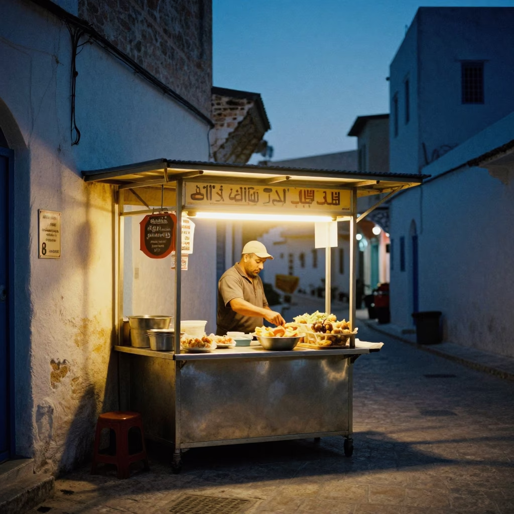 Preparing Food in Tunis in in Tunis, Tunisia