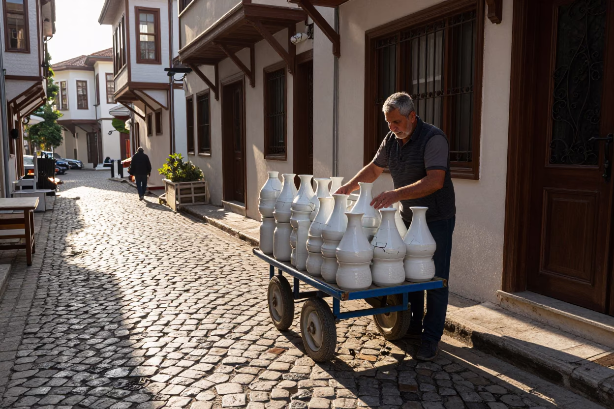 Preparing Gözleme in Izmir in in Izmir, Turkey