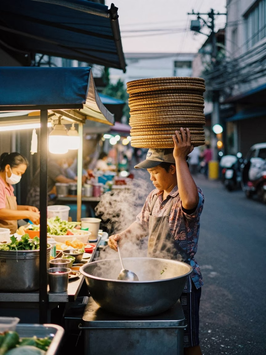 Preparing Ingredients in Bangkok in in Bangkok, Thailand