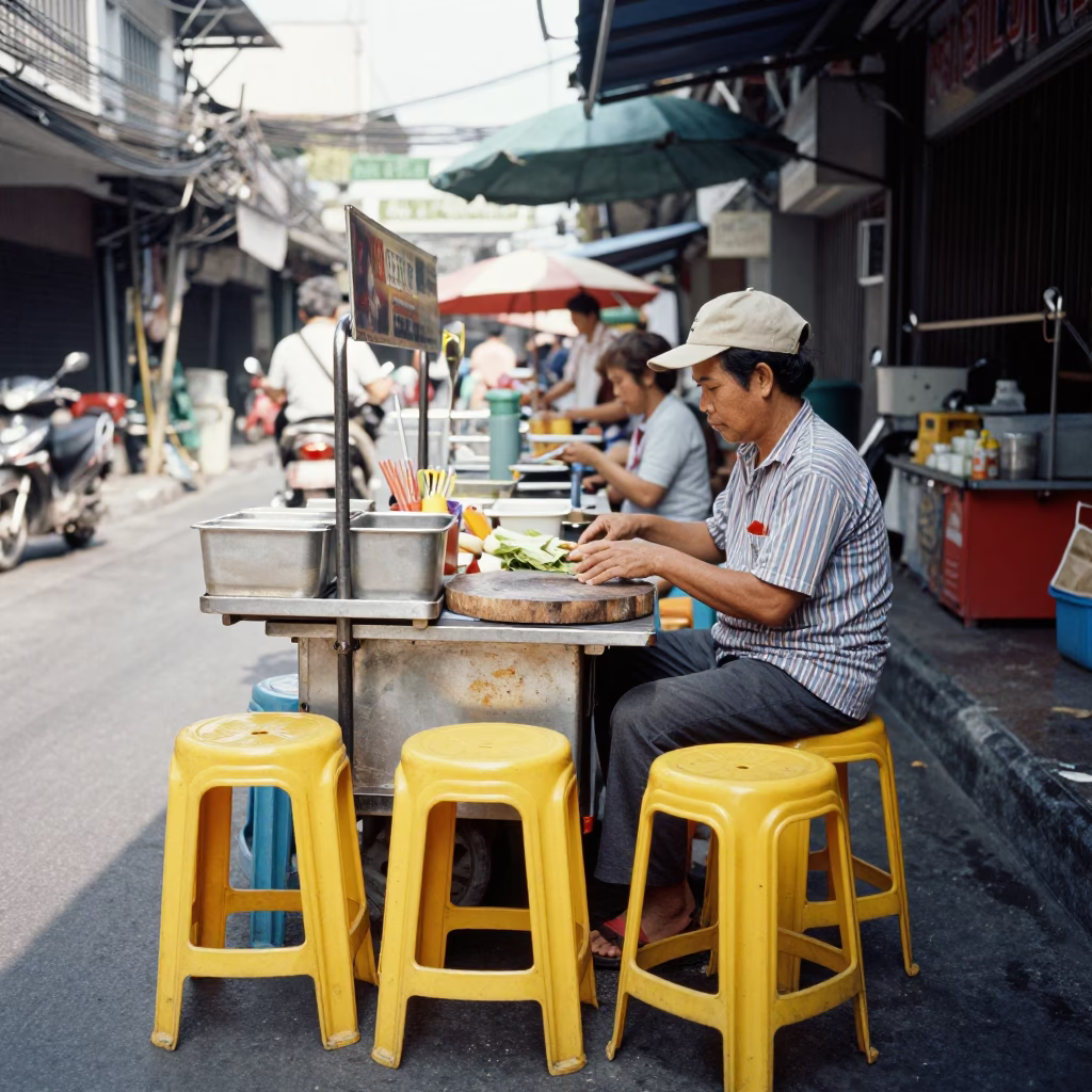 Preparing Ingredients in Bangkok in in Bangkok, Thailand