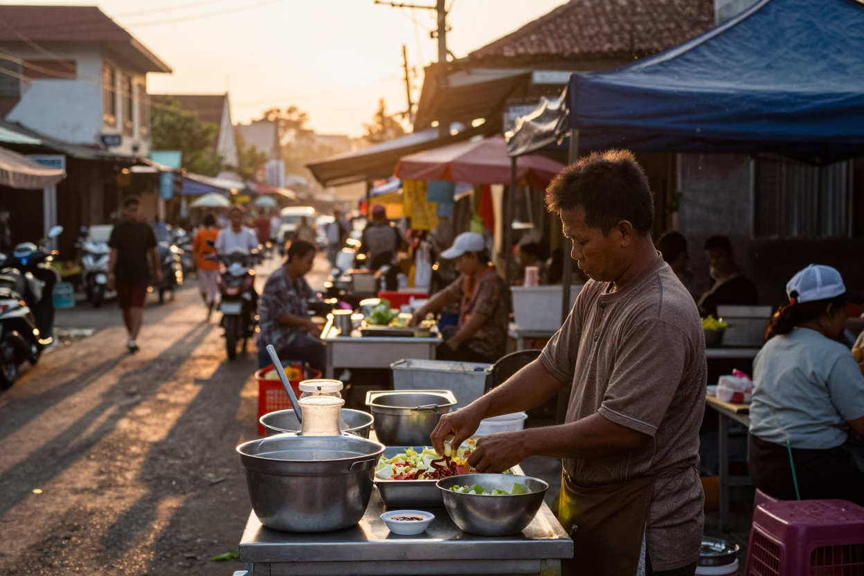 Preparing Ingredients in Denpasar in in Denpasar, Indonesia