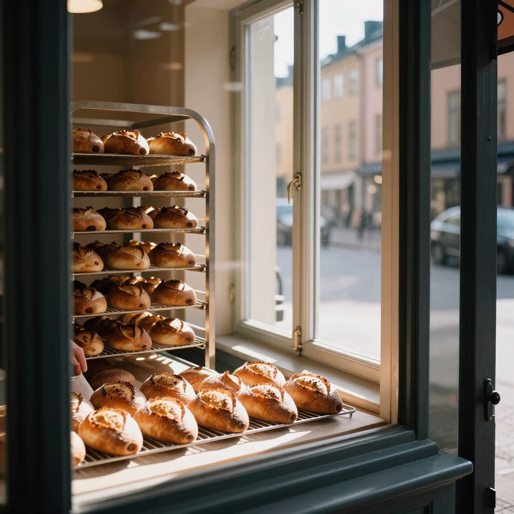 Preparing Knäckebröd in Stockholm in in Stockholm, Sweden